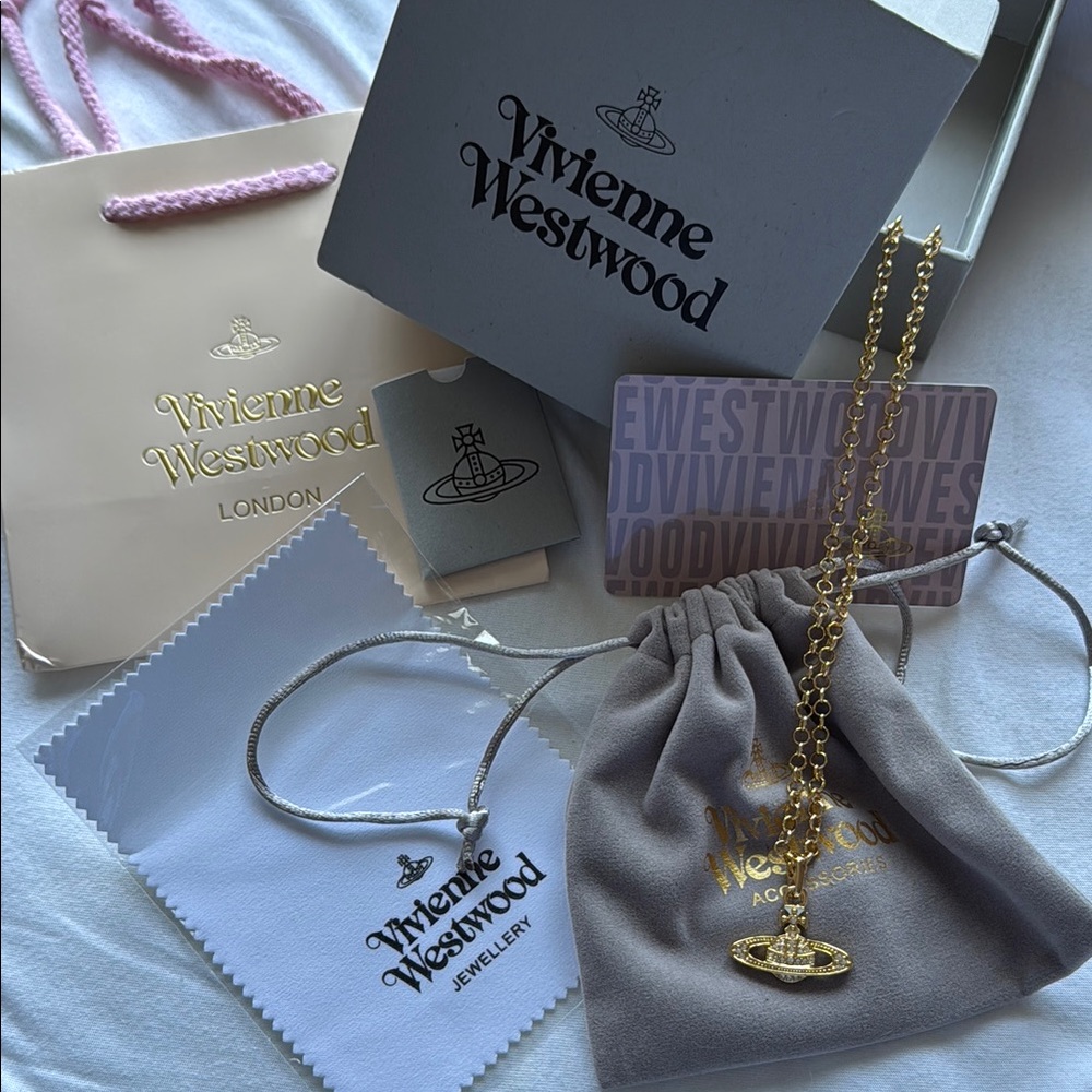 Vivienne Westwood Gold Bas Relief Pendant Necklace